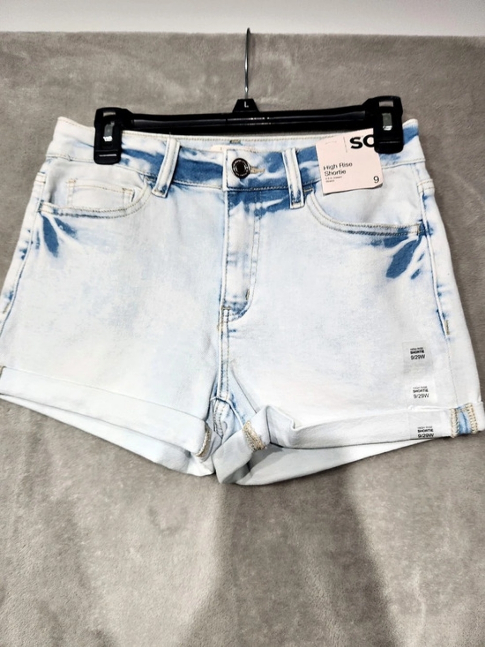 SO High Rise Shortie High Waist Denim Shorts Waist 29W